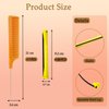 60 Pieces Hair Perm Pods Plastic Perming Rods Cold Wave Rods Curlers Hair Rollers with 1 Pieces Steel Pintail for Hairdressing Styling(Yellow, 0.7 cm/0.28 Inch)