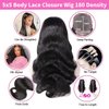 Orijodie 5x5 HD Lace Closure Wigs Human Hair Body Wave Lace Front Human Hair Wigs for Women 10A Unprocessed Brazilian 5x5 Lace Wig Pre Plucked with Baby Hair 180 Density Natural Color 24Inch