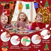 192 Pcs Christmas Stationery Party Favors Bulk 24 pack Christmas Goodie Bags for Kids with Pencils Eraser Slap Bracelets Stamps Cards Treat Bags Christmas School Classroom Gifts Prizes for Students
