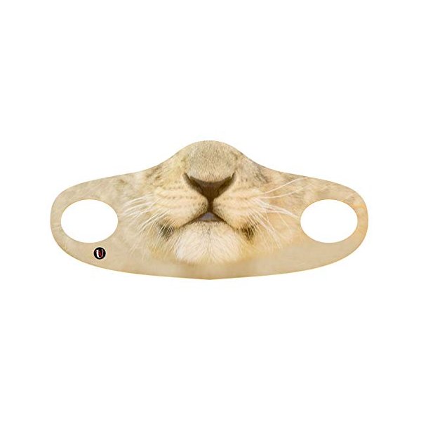 Underwraps Children's Reusable Face Cover with 1/8th Inch Foam - Lion Mask Design