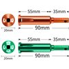 Frienda 2 Pieces Wire Twisting Tools, Wire Stripper and Twister, Wire Terminals Power Tools for Stripping and Twisting Wire Cable, both Manual and Electric (Green and Orange)