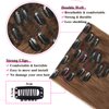 Clip in Hair Extensions Human Hair for Women Straight Real Human Hair Extensions 100% Unprocessed Brazilian Remy Human Hair Full Head 7 Pcs with 16 Clips Dark Brown Color (20Inch,#4 Medium Brown)