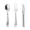 N9R 120PCS Silver Plastic Silverware, Silver Plastic Cutlery Set Disposable Flatware Dinnerware -60 Silver Forks, 30 Silver Spoons, 30 Silver Knives for Wedding, Party, Daily Use Silver Utensils