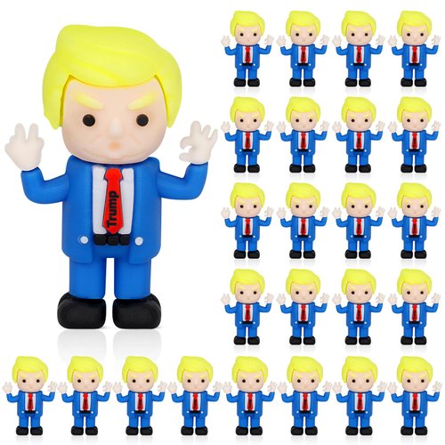 LMTGLDT 25pcs DonaldTrump Figure,Mini Little Presidential DonaldTrump 2024 Toy Figure,Novelty Gifts for USA Supporters and Patriotic Americans,USA 2024 Bobblehead for Car Home Desk Party Decorations