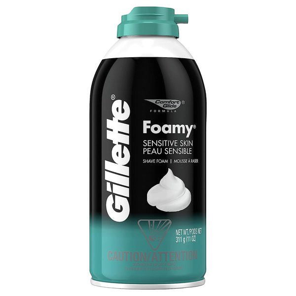 Gillette Foamy Shaving Cream, Sensitive Skin, 11 Ounce