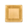 Entertaining with Caspari Square Salad/Dessert Plates, Gold Leaf, 8-Pack