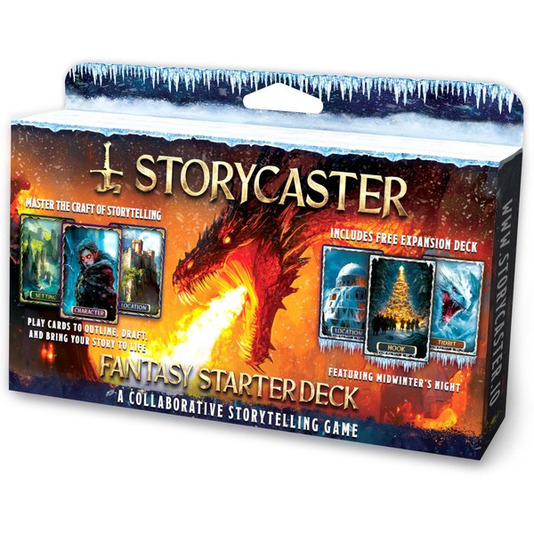 STORYCASTER Fantasy Starter Deck: 1-4 Player Creative Card Game, Ages 13 and Up, 90 Minutes Playtime, Holiday Expansion Included