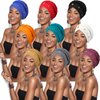SATINIOR 9 Pcs Women Turban Braid Headscarf Braid Turban Cap Pre Tied Twisted Braid Hair Covered Wrap Hat (Fresh) One Size
