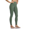 YUNOGA Women's Ultra Soft High Waisted Seamless Leggings Tummy Control Yoga Pants (S, Army Green)