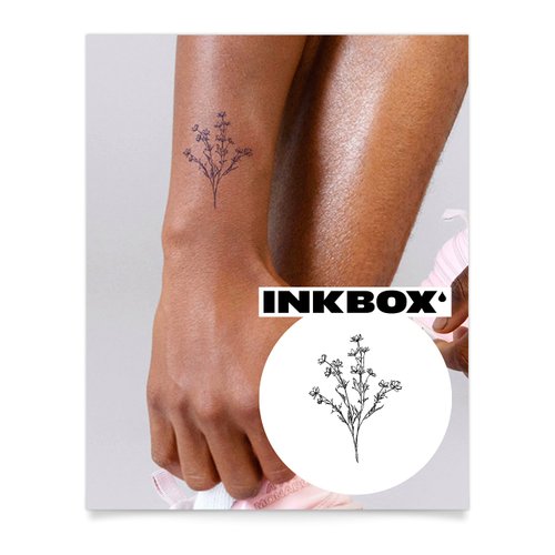 Inkbox Temporary Tattoos, Semi-Permanent Tattoo, One Premium Easy Long Lasting, Water-Resistant Temp Tattoo with For Now Ink - Lasts 1-2 Weeks, High Spirits, 3 x 3 in