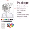 VALLSIP Canvas Painting Kits Pre Drawn Canvas for Painting for Adults Paint and Sip Party Supplies Stretched Canvas to Paint Games Ladies Night Flower Girl Mindfulness Date Night Ideas…
