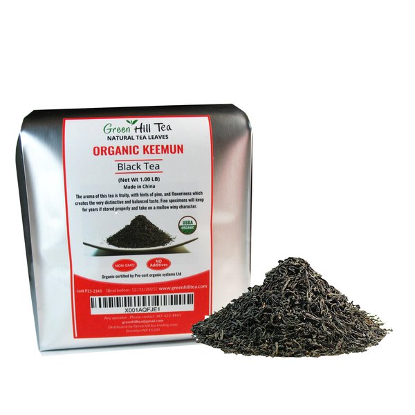 Organic Keemun Black Tea, China's most famous natural and organic black iced tea - 1lb Tea Bag