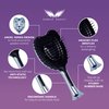 Tangle Angel Detangling Hair Brush - Anti Static Tangle Taming Brush with Soft Bristles - Heat & Water Resistant Pro Detangler Hairbrushes for Women for Fine, Thick, Wavy, & Curly Hair - Blue Chrome