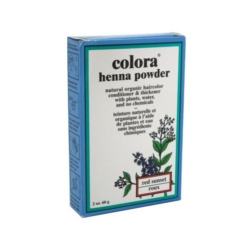 Colora Henna Powder Hair Color Red Sunset 2 Ounce (59ml) (3 Pack)