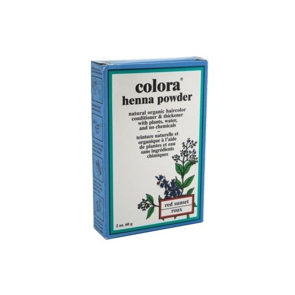 Colora Henna Powder Hair Color Red Sunset 2 Ounce (59ml) (3 Pack)