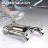 600DB Super Loud Dual Electric Air Horns Kit for Vehicles - With Compressor, Applicable for Cars, SUVs, Trucks, Boats