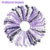 40 Pcs Purple Ribbon Hair Ties, Purple Awareness Soft Hair Bands Scrunchies Inspiring Elastic Knotted Ponytail Holders Hair Styling Bulk for Women Girl Yoga Purple Party Favors Gifts (PURPLE)