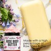 Rose Body Butter for Dry Skin with Moisturizing Whipped Raw Shea Butter and Rose Essential Oil | Ultra Hydrating Rose Lotion for Women | No Synthetic Fragrances | 8 oz Jar