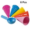 Toyvian Children Toys 6pcs Beach Sand Toys, Sand Ice Cream Molds Set, Ice Cream Sand Toys, Plastic Ice Cream Cones Scoop for Kids Beach Toys (Random Color) Beach Toy