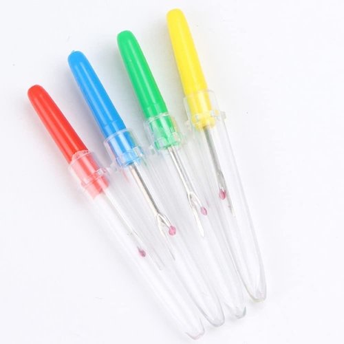 4Pcs Seam Ripper and Thread Remover Reusable Plastic Handle Craft Thread Cutter Seam Ripper Stitch Unpicker Sewing Tool Take Out Stitches Cutter Professional Tool for Thread Remove