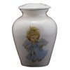 Angel with Dove Urn- Cremation Urn or Keepsake for Ashes - Hand Made Pottery (Small 57 Cubic Inches 6 1/2" Tall x 5" Wide)