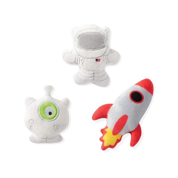 FRINGE STUDIO Pet Toy, Small Dog Toy Set, Space Themed, 3 Pieces (289405)
