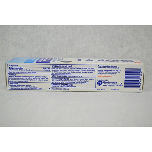 Biotene Fluoride Toothpaste, 4.3 oz - 1/Tube
