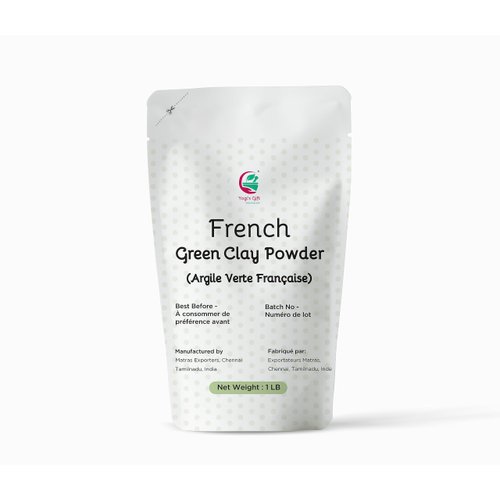 French Green Clay Powder 1lb | Deep Facial Cleanser | Skin Softening Organic Face Mask | Natural Detoxifying Mask | Argile Verte | By Yogi's Gift®