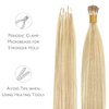 WENNALIFE I Tip Hair Extensions Human Hair, 50g 50s 20 Inch Light Blonde Highlighted Golden Blonde Remy Itip Human Hair Extensions Invisible Itips Straight I Tips Fusion Extensions Real Human Hair
