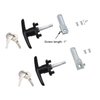 QZATTCAEN Truck Cap Locking T-Handle, Matching Set T-Handles Lock, Truck Cap Topper Camper Shell Locking T-Handle, Keyed Alike Black T-Handle Lock kit (Left&Right)-Complete Set (2 Locks)
