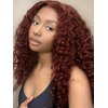 ISEE Reddish Brown Lace Front Wigs Human Hair Pre Plucked 6x4 HD Water Wave Human Hair Wear Go Wig Colored 10A Reddish Brown Frontal Wig 180% Density Glueless Wigs Human Hair Wig 20 Inch