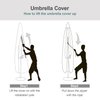 STEECA Patio Waterproof Umbrella Cover, Outdoor Offset Parasol Cover for 7.5-11.5 Feet Cantilever Banana Frame Umbrella
