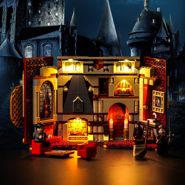 Bourvill LED Light for Lego 76409 Gryffindor House Banner Set, Classic Version Light Lighting Building Blocks Model Compatible with Lego 76409(Lights Only, No Model)