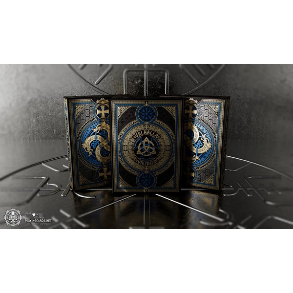 Valhalla Vikings Sapphire Playing Cards Standard Deck Poker Size by Gamblers Warehouse
