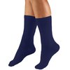 Truform Compression Socks, 15-20 mmHg, Men's Crew Length Mid-Calf Cushion Foot Socks, Navy, Small