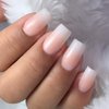 AddFavor Press on Nails Short Square 120pcs Fake Nails Short Nails Ombre Press on Square False Nail Medium Pink White Gradient Acrylic Nails with Design for Women Girls