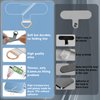 X-Lounge Cell Phone Lanyard Pads, Thinner Durable TPU Phone Patch Clear Universal Phone Tether Tab Without Adhesive (2*clear)