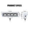 EXZEIT Waterproof Led Boat Lights, Blue Light,2 pc 72W Deck/Dock Marine Lights 4000 LMS 120°Flood Light, 6.3 inch, 12/24 V Led Light Bar (blue light)