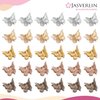 JASVERLIN Mini Butterfly Hair Clips for Girls Kids Women - Y2K Small Tiny Cute Hair Accessories Non-slip Metallic Claws Clip - 90S Hair Clips Silver Gold Brown Color 50 pcs (Metallic Harmony)