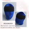MLMOMVME 6 Pcs Black Headbands for Women Hair Cotton Headband Non-slip Stretchy Elastic Head Wrap Holder Hair Accessories