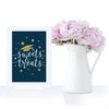 Andaz Press Navy Blue and Gold Glittering Graduation Party Collection, Framed Party Sign, Double-Sided 4x6-inch, Sweets & Treats, 1-Pack, Includes Reusable Frame