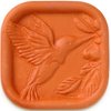JBK Pottery Terra Cotta Brown Sugar Saver, Preserver, Brown Sugar Softener for Cookies, Dried Fruits and More! - Hummingbird Design