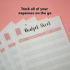 Set of 60 Spending Tracker A6 Budget Sheets I Expense Tracker for Budget Planner Binder - Use with Budget Tracker, A6 Cash Envelopes, A6 Planner - Size 3.2 x 6.6 Inches - A6 Budget Binder Inserts