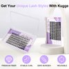 Kugge Lash Clusters DIY Eyelash Extensions, 72PCS D Curl Wide Cluster Lashes, 10-16mm Mixed Length Individual Cluster Lashes, Natural & Soft Lash Extensions At Home (Fluffy)