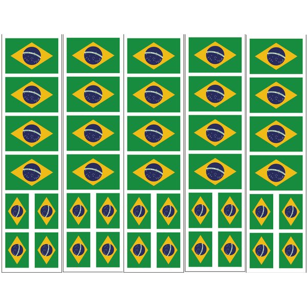 40 Tattoos: Brazil Brasil Flag, Brazilian Party Favors