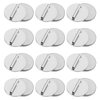 12pcs Mini Pin Brooch Converter, Magnetic Metal Pin Backs Harm Free Brooch Pin Converter for Scarf Hijab Shawls Thin Fabric Harm Free (Silver)