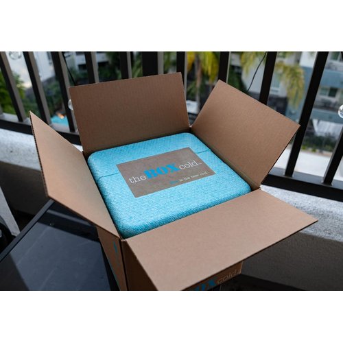 Insulated Cold Shipping Box with Foam Cooler & Igloo Ice Blocks (Size: Medium) Reusable, Recyclable, and Multi-Purpose, EPE USA theBOXcold