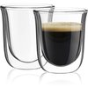 JoyJolt Javaah Double Walled Espresso Glasses Espresso Cups (Set of 2)- 2-Ounces