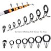 QualyQualy Fishing Rod Tip Repair Kit Rod Guide Repair Kit Pole Eyes Tip Repair Kit Stainless Steel Ceramic Ring Fishing Rod Repair Kit Fishing Pole Tip Guides Replacement Kit 7pcs