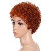 Style Icon Afro Wigs Human Hair Short Curly Wigs Glueless Orange Wigs (DYFHL 350/S ORANGE)
